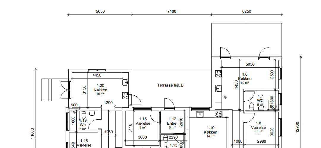 tegning af renovering af hus i Allinge på Bornholm udført med byggerådgivning